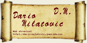 Dario Milatović vizit kartica